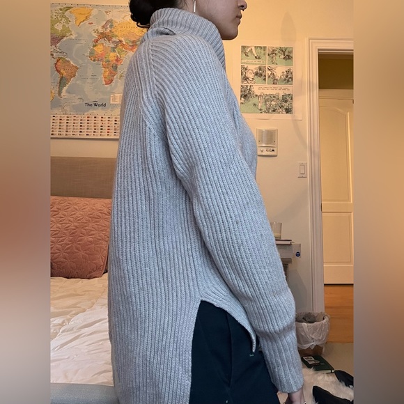 Chunky Ribbed Wilfred Free Cream Turtleneck - Picture 3 of 6